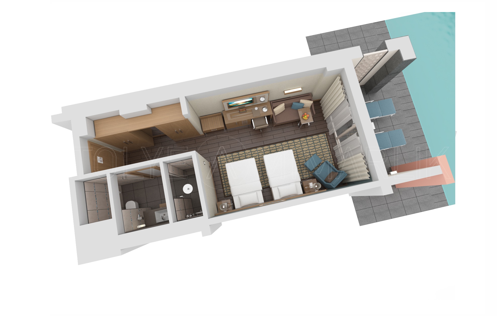 Deluxe Building Standard Swim-Up Room 4